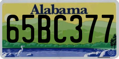 AL license plate 65BC377