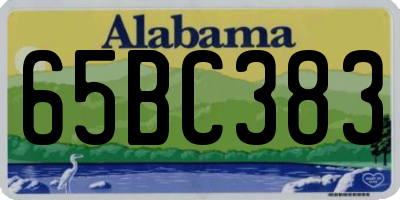 AL license plate 65BC383