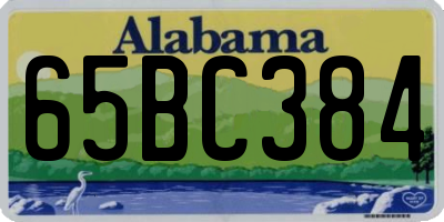 AL license plate 65BC384