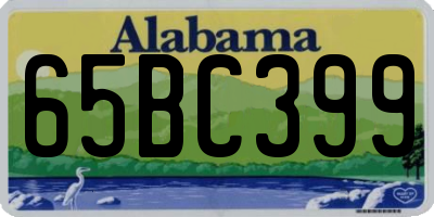 AL license plate 65BC399