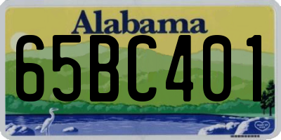 AL license plate 65BC401