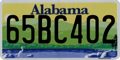 AL license plate 65BC402