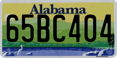 AL license plate 65BC404