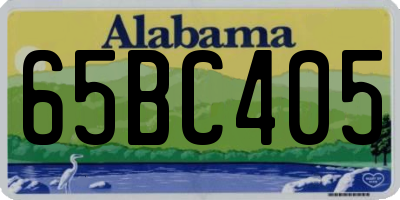 AL license plate 65BC405