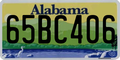 AL license plate 65BC406
