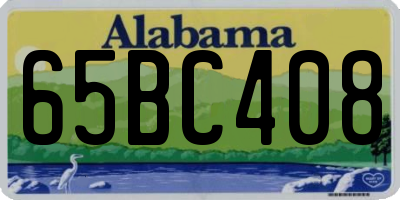 AL license plate 65BC408