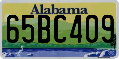 AL license plate 65BC409
