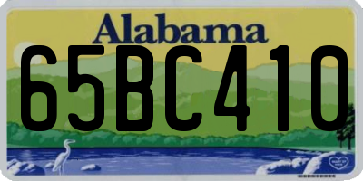 AL license plate 65BC410