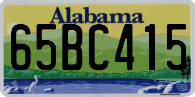 AL license plate 65BC415