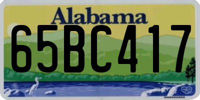AL license plate 65BC417