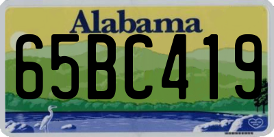 AL license plate 65BC419