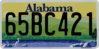 AL license plate 65BC421