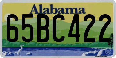 AL license plate 65BC422