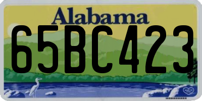 AL license plate 65BC423