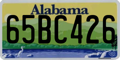 AL license plate 65BC426