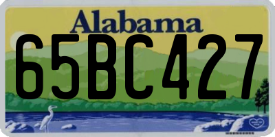 AL license plate 65BC427
