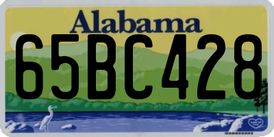 AL license plate 65BC428