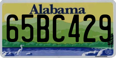 AL license plate 65BC429