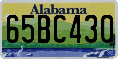 AL license plate 65BC430