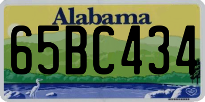 AL license plate 65BC434