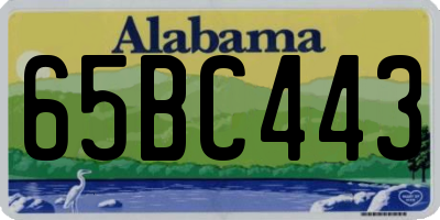 AL license plate 65BC443
