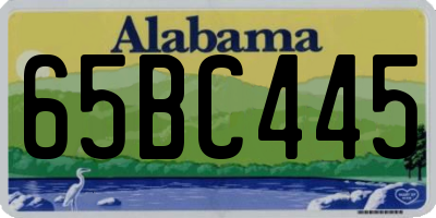 AL license plate 65BC445