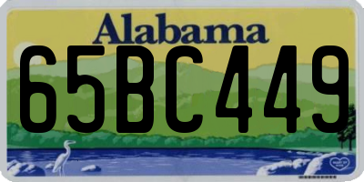 AL license plate 65BC449