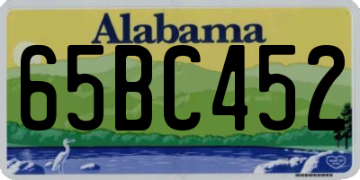 AL license plate 65BC452