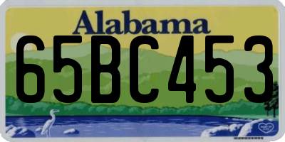 AL license plate 65BC453