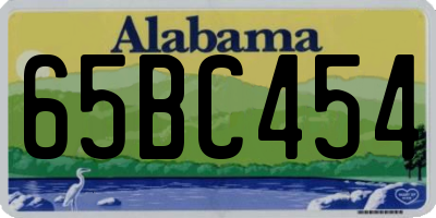 AL license plate 65BC454