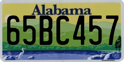 AL license plate 65BC457