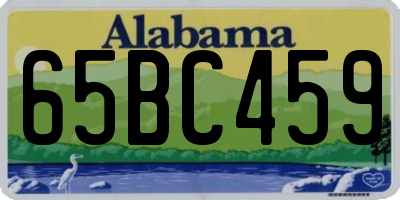 AL license plate 65BC459