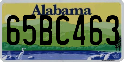AL license plate 65BC463