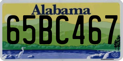 AL license plate 65BC467