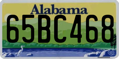 AL license plate 65BC468