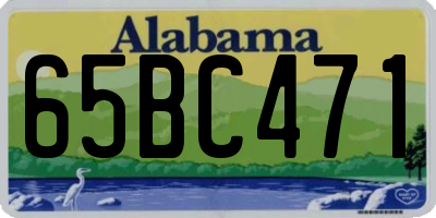 AL license plate 65BC471