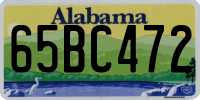 AL license plate 65BC472
