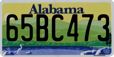 AL license plate 65BC473