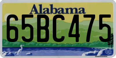 AL license plate 65BC475
