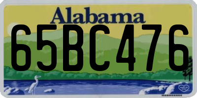 AL license plate 65BC476