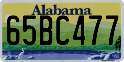 AL license plate 65BC477