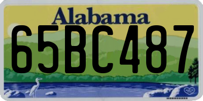 AL license plate 65BC487