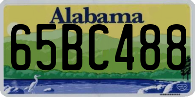 AL license plate 65BC488