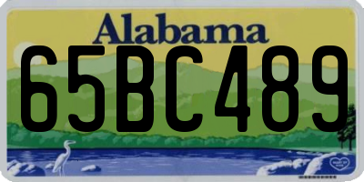 AL license plate 65BC489