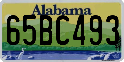 AL license plate 65BC493
