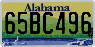 AL license plate 65BC496