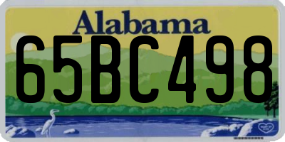AL license plate 65BC498
