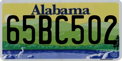 AL license plate 65BC502