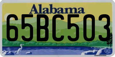 AL license plate 65BC503