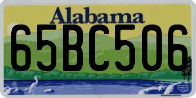 AL license plate 65BC506